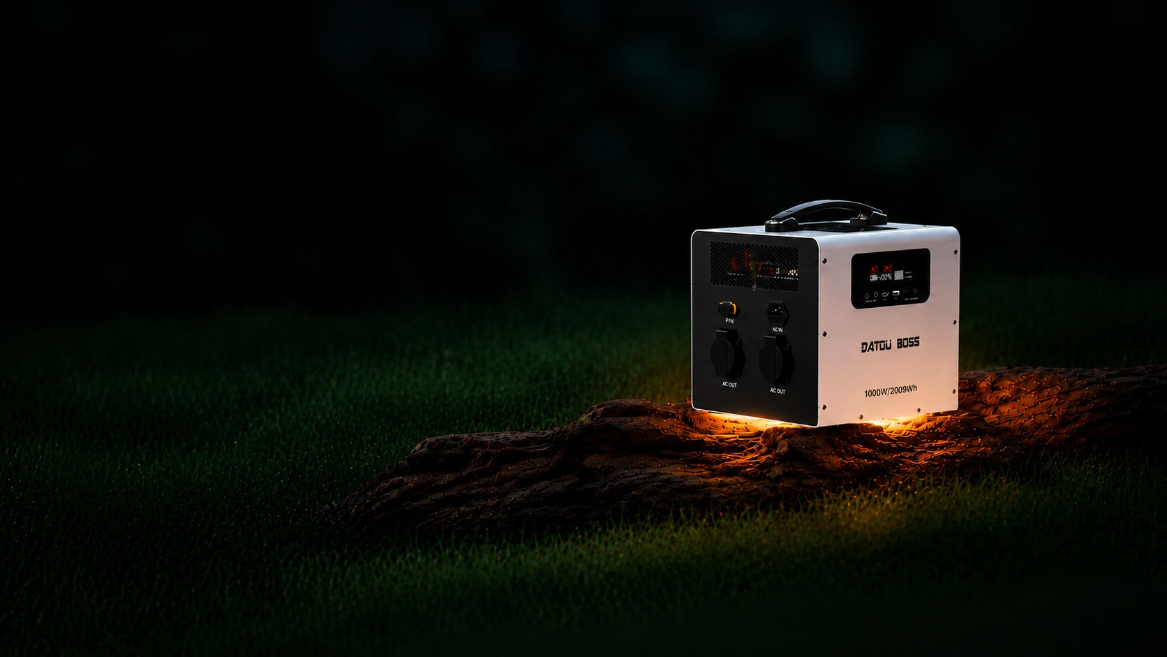 1000W portable power station with 2009Wh LiFePO4 battery for home backup, camping, travel, and emergency power.