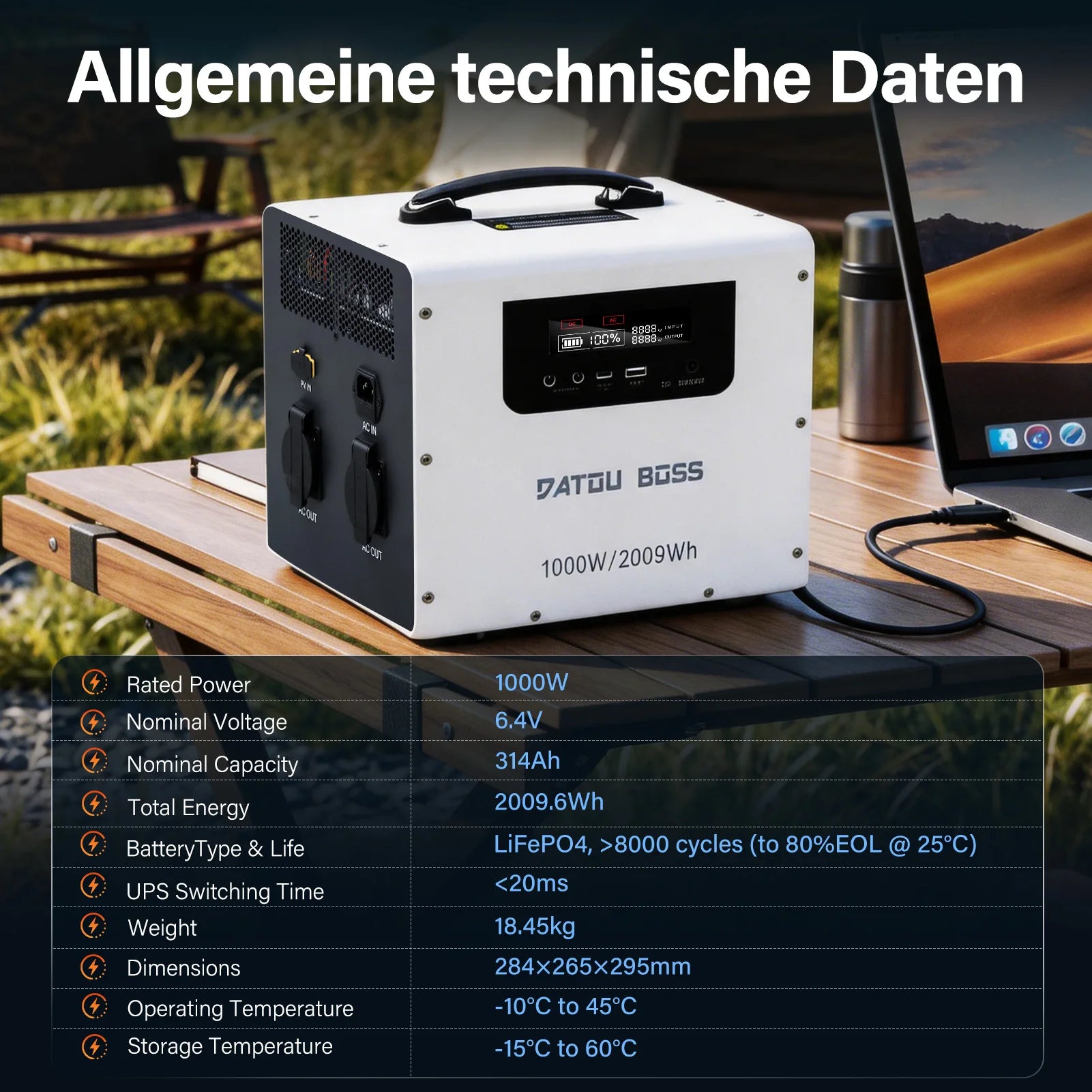 DATOUBOSS LiFePO4 Battery Power Station