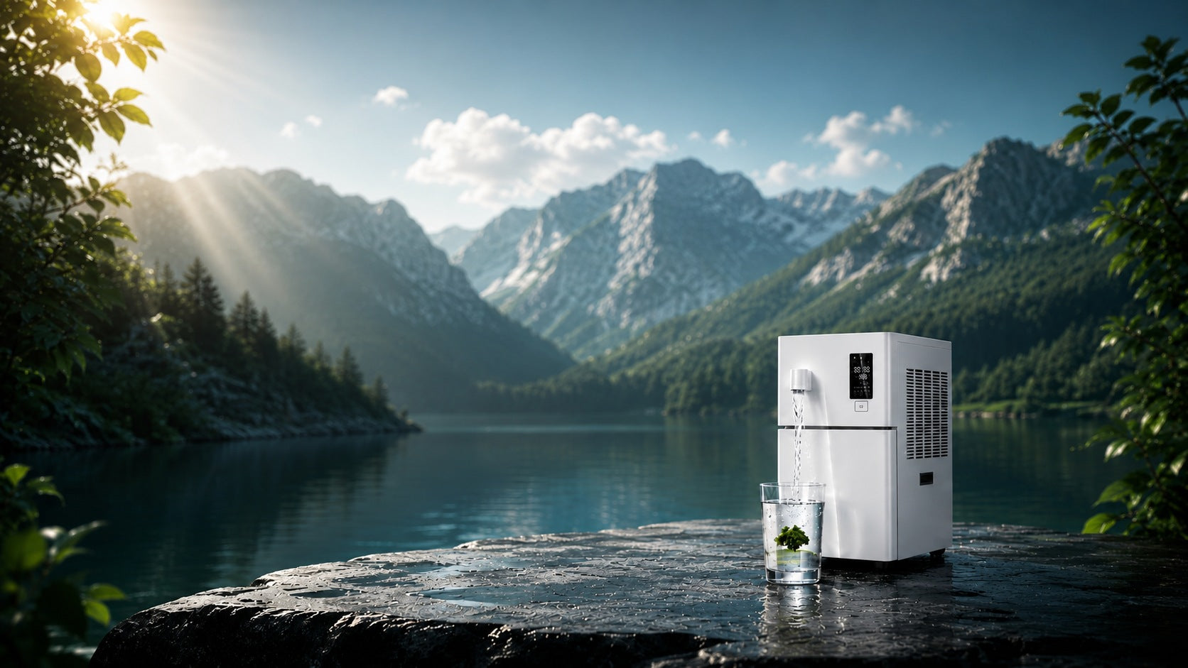 AirSky Atmospheric Water Generator producing pure drinking water from air for homes and offices.